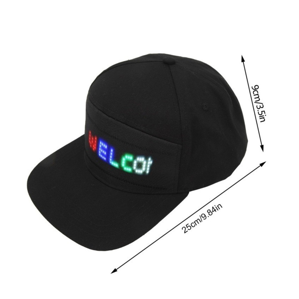 Programmable LED Hat Baseball Cap Bluetooth APP Control Colorful LED Cap Party - Picture 9 of 9